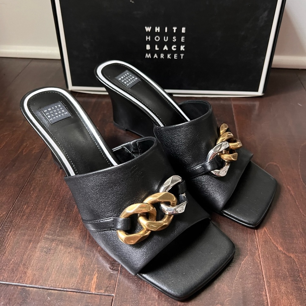 WHBM Chain Wedge Sandal